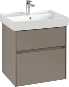 Villeroy & Boch Waschtischunterschrank Collaro Wandhängend in Grau Matt B/T/H: 55,4 x 54,6 x 44,4 cm - Bild 1