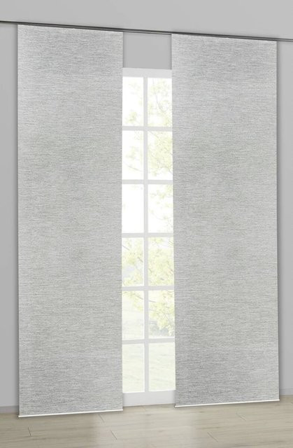 POCOline Schiebevorhang Essential halbtransparent grau B: 60 cm, H: 245 cm - Bild 1