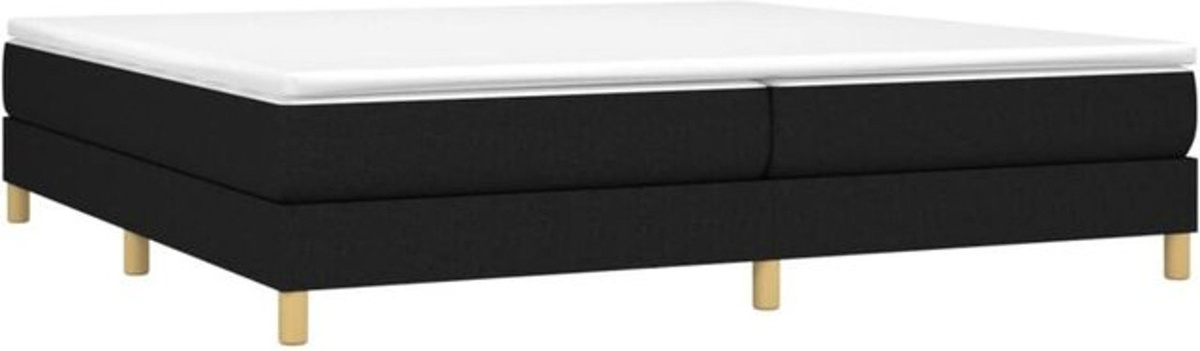 Vidaxl Boxspringbett mit Matratze in Schwarz aus Stoff und Holzwerkstoff B/T: 200 x 200 cm - Bild 1