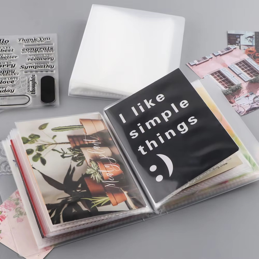 Mehrzweck-Fotoaufbewahrungsalbum im A6-Format mit 40 Seiten und transparenten Aufklebern für Scrapbooking, Stempel und Stanzformen - Bild 2