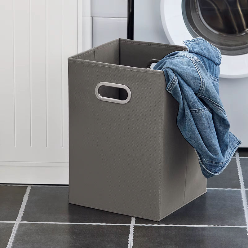 SoBuy Wäscheschrank BZR110-W in Weiß mit ausklappbarer Wäschetruhe und Schublade für das Badezimmer - Bild 3