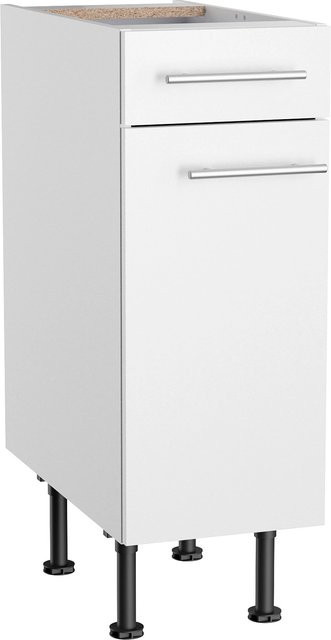 Optifit Küchen-Unterschrank Bengt in Weiß mit matter Feinstruktur, B/T/H: 30 x 58,4 x 87 cm - Bild 1