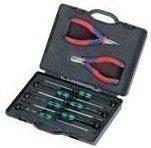 Knipex 00 20 18 Elektronikzangen-Set 8-teilig im Koffer, grau-blau-mehrfarbig - Bild 1