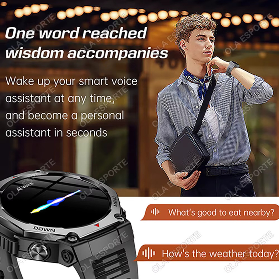 Ola Esporte Smartwatch, Silber, Silikon, GPS, Herren - Bild 6