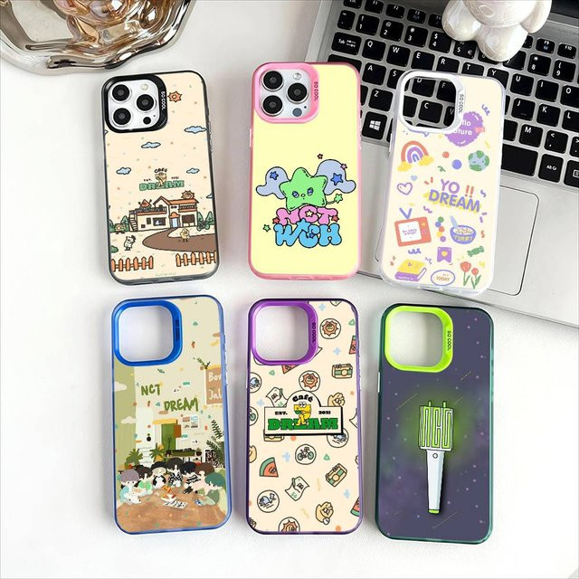 NCT Dream Kpop Handyhülle mit Plating-Effekt für Apple iPhone 11 12 13 14 15 16 Pro Max Plus, Multicolor - Bild 1