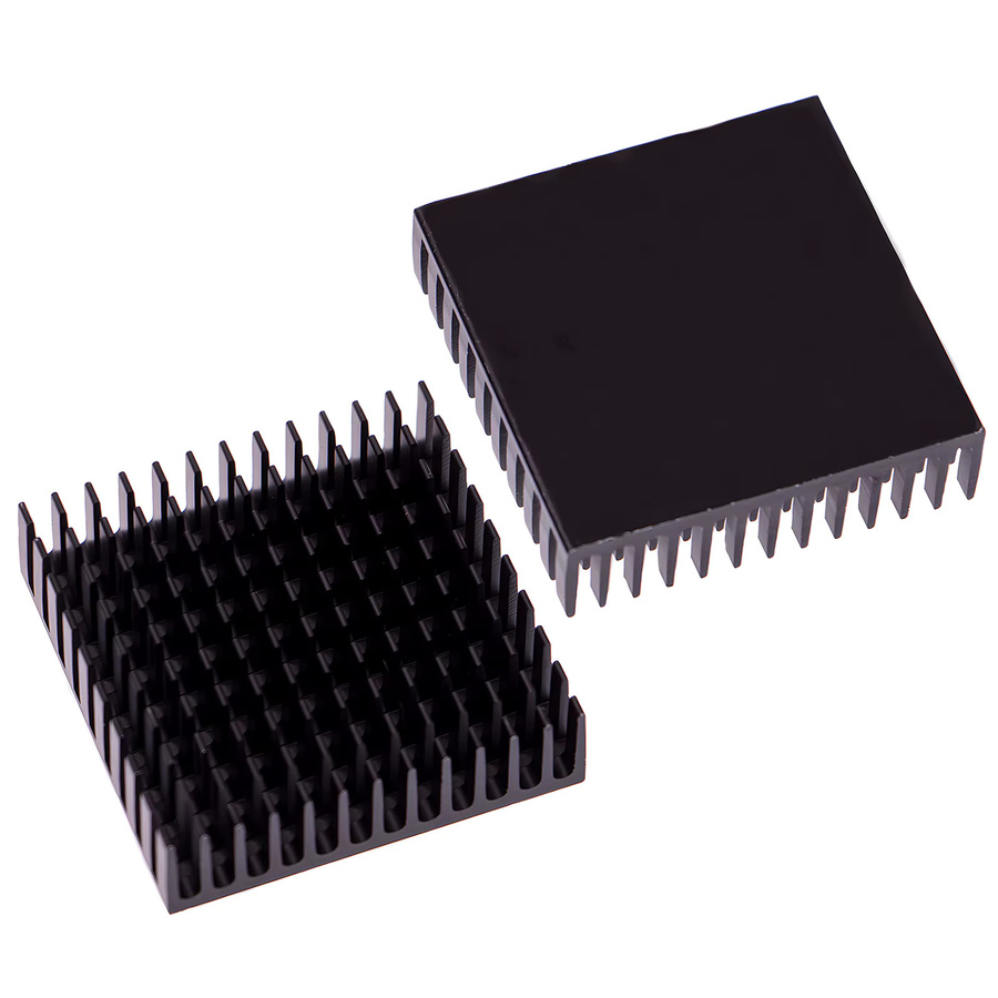 Aluminium-Kühlkörper mit Schlitzen für elektronische Chips in Silber und Schwarz, B/T/H: 22 x 22 x 10 mm, 28 x 28 x 6 mm oder 28 x 28 x 20 mm oder 40 x 40 x 11 mm - Bild 2