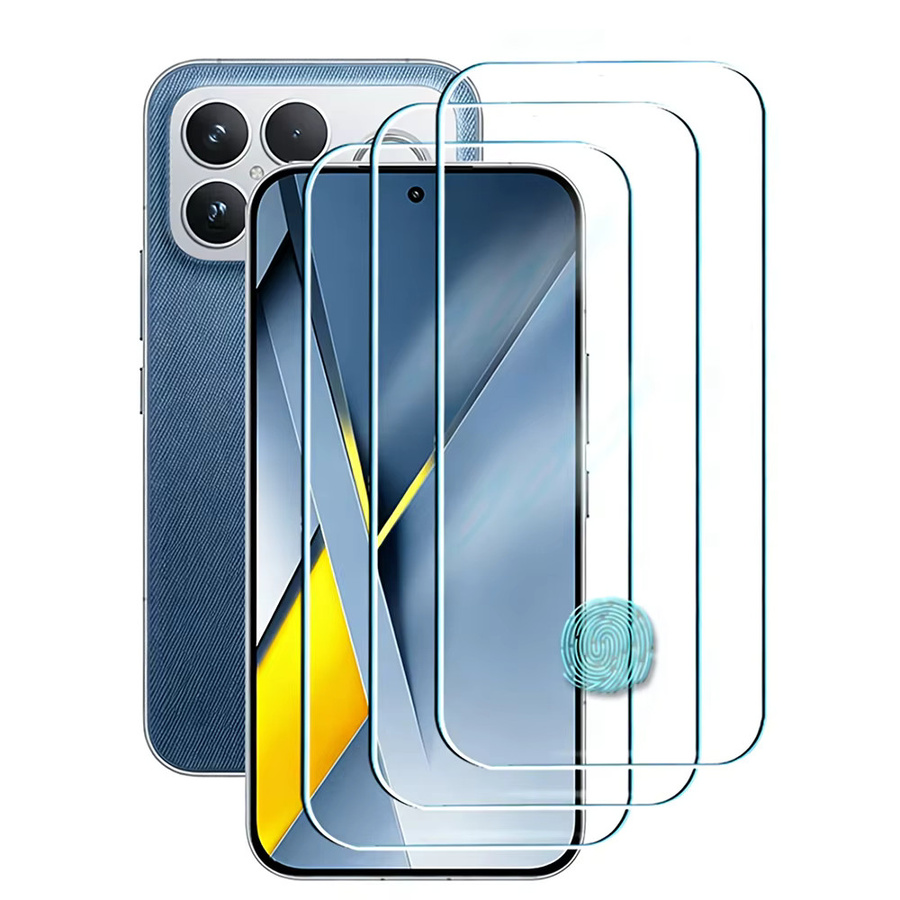 NNBILI 3er-Pack Gehärtete Glas-Displayschutzfolien für Xiaomi Poco F7 F8 Pro F8 Ultra, Transparent, 9H Härte, 2.5D Kantenabrundung - Bild 3