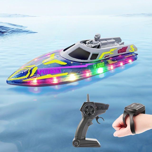 CONUSEA Elektrisches Stunt Schnellboot, RC Rennen Boot, mit Lichtern - Bild 1