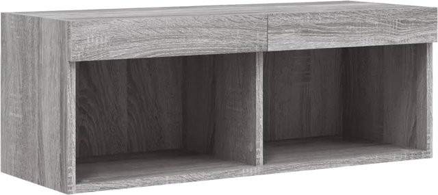 vidaXL TV-Schrank modern in Grau Sonoma mit integrierter LED-Beleuchtung, B/T/H: 80 x 30 x 30 cm - Bild 1