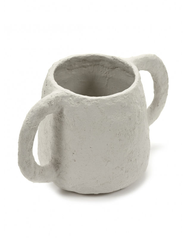 Serax Earth Pot 1 Skulpturaler Pflanztopf aus Pappmaché in Weiß - Bild 2