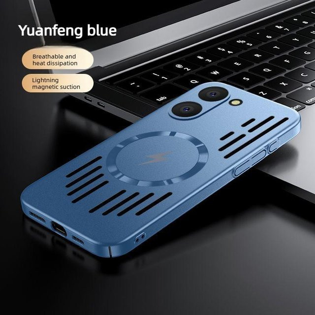 Magnetische Schutzhülle für Xiaomi POCO X8 Pro Max X7 F8 Ultra F7 M8 Pro 15T Pro Ultra mit Wärmeableitung in Blau - Bild 1
