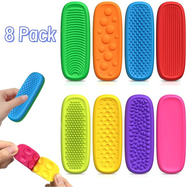 Fashnics Fidget Spielzeug, Beruhigungsstreifen, 8/16 Pack, blue - Bild 1
