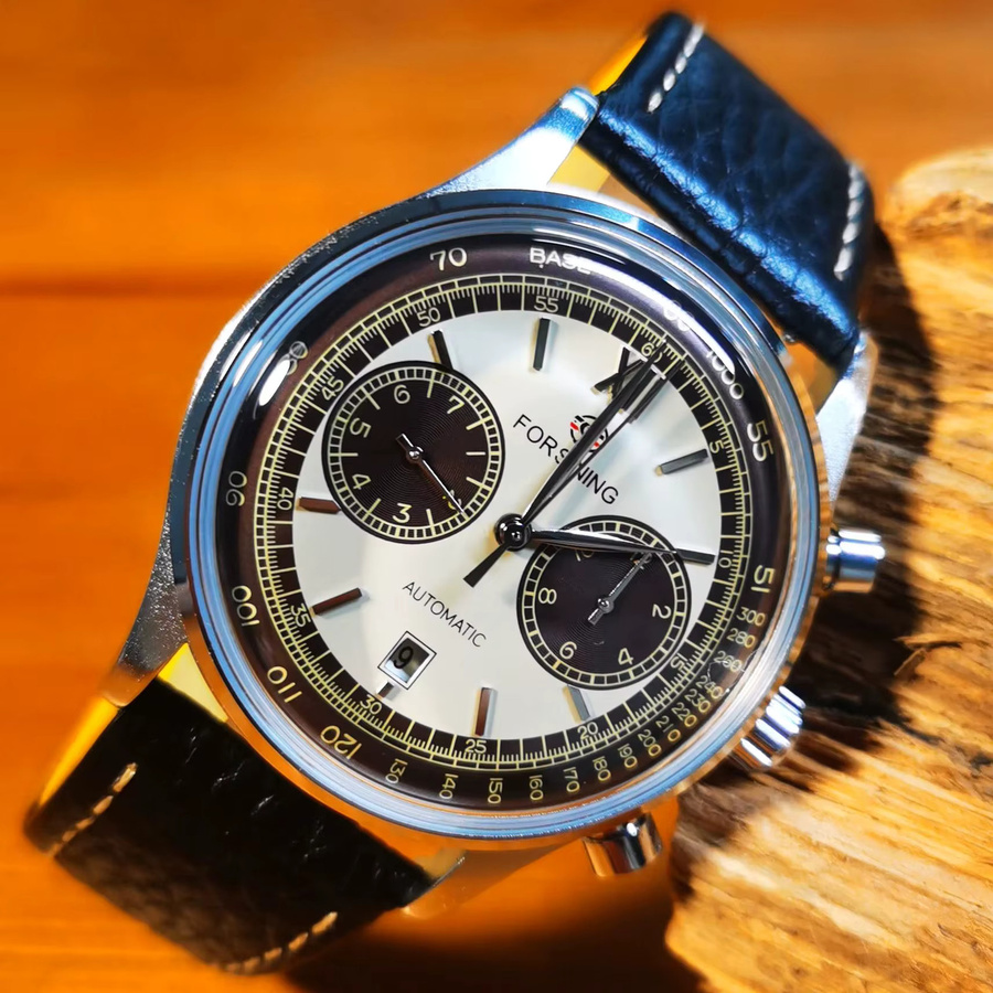 Forsining Armbanduhr Automatik, Edelstahl, Leder, Herren - Bild 4