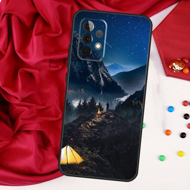 Samsung Handyhülle Camping Natur Berg für Galaxy A15 A55 A53 A33 A35 A22 A32 A52 A54 A34 A14 A56 A36 A26 A16 A05 A06 in Multicolour - Bild 1