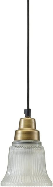 PR Home Emmi Kleine Pendelleuchte in Goldfarben mit transparentem Glasschirm im Vintage-Stil - Bild 1