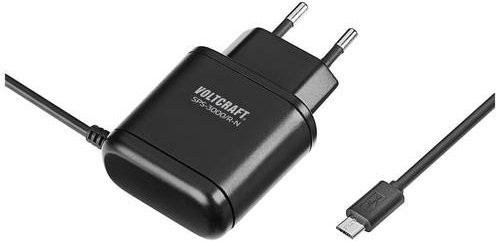 Voltcraft SPS-3000/R-N Steckernetzteil mit Micro-USB in Schwarz, geeignet für Raspberry Pi B, B+ und 2 - Bild 1