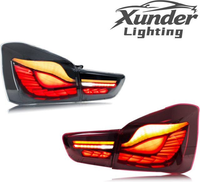 Voll-LED-Rückleuchten im Drachenschuppen-Design für BMW 1er 4er F32 F36 F20 LCI F21 M1 M4 in Rot, 2er-Set mit Plug-and-Play-Montage - Bild 1