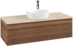 V&B Waschtischunterschrank Antao mit Frontstruktur in Weiß, B/T/H: 120 x 50 x 36 cm - Bild 1