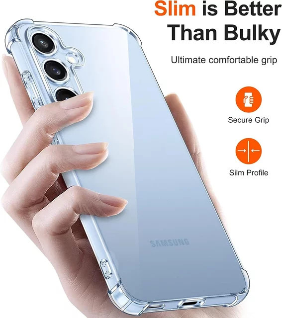 Stoßfeste Silikon Soft Case für Samsung Galaxy M55 M35 C55 F55 M15 F15 M54 M05 F05 M52 M42 F62 M62 M51 in Transparent - Bild 1