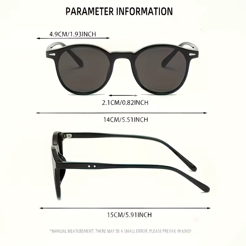 Hindfield Korrektionsbrille, rund, Vollrand, Kunststoff, Unisex, schwarz - Bild 2