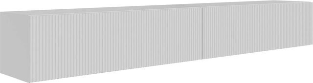 Selsey TV-Hängeboard Veldio mit Lamellenfront in Weiß, Breite: 201,6 cm - Bild 1