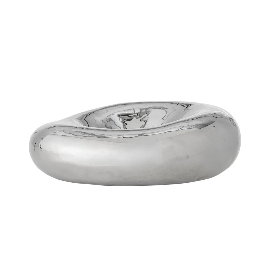Bloomingville Keramikschale Shine Silber rund Durchmesser: 18 cm - Bild 1
