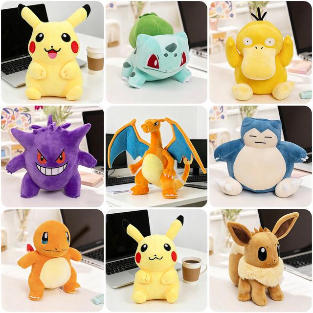 TAKARA TOMY Pokémon Pikachu Pichu Charmander Squirtle Psyduck, Plüschtiere, Bunt / Mehrfarbig - Bild 1