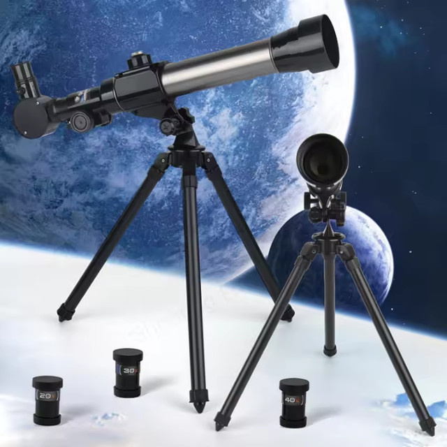 ALLOYSEED Professionelles astronomisches Teleskop mit hoher Vergrößerung in Schwarz für Sternenbeobachtung und wissenschaftliche Experimente - Bild 1