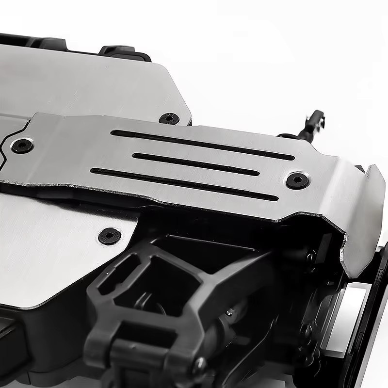 Traxxas Edelstahl-Chassis-Unterfahrschutz, 1:16, Metall, Grau - Bild 2