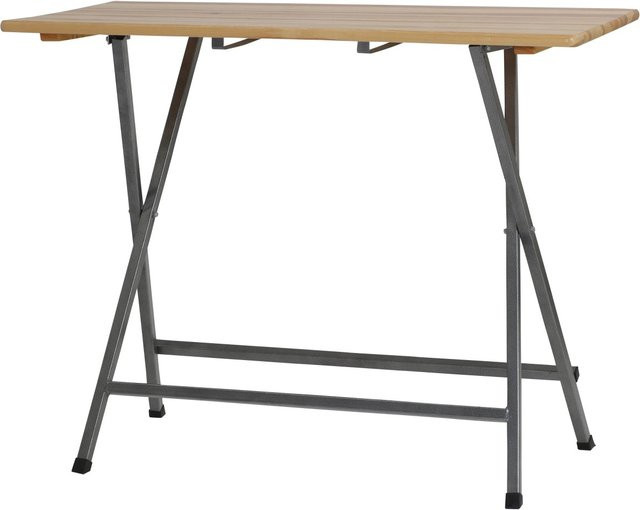 Fun Star Stehtisch aus Kiefernholz in Beige, rustikaler Gartentisch für Terrasse und Außenbereich, B/T/H: 140 x 70 x 118 cm - Bild 1