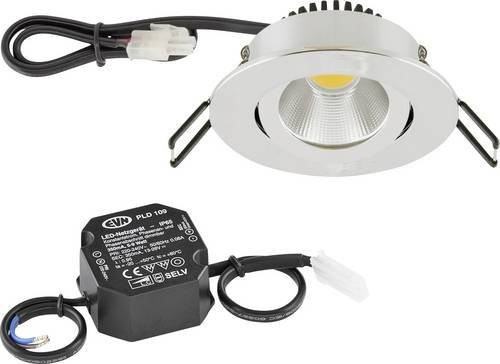 EVN PC20N61140 LED-Einbauleuchte in Chrom, rund, 6W - Bild 1