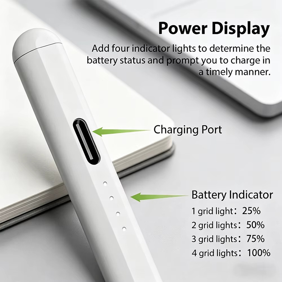 EMTRA iPad Pencil 2025 Stylus-Stift in Weiß mit Handballenerkennung und Neigungssensitivität für iPad Air Pro M3 und iPad mini 5 6 7 sowie iPad 7 8 9 10 11. Generation - Bild 4