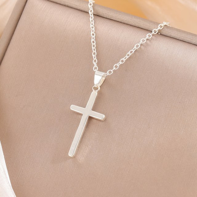 GaGa-Duck Gebetskette 925 Silber, Kreuz-Anhänger, Unisex - Bild 1