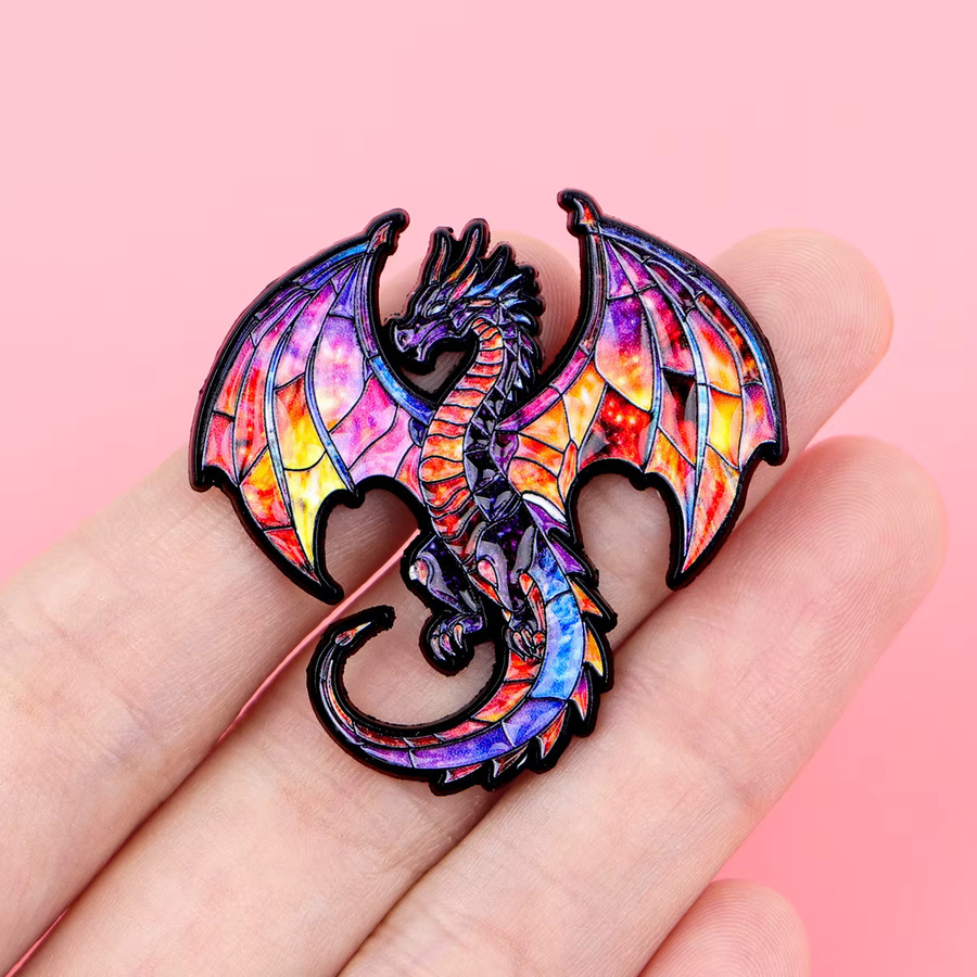 Ramulus Anstecknadel Drachen-Emaille, Bunt - Bild 2