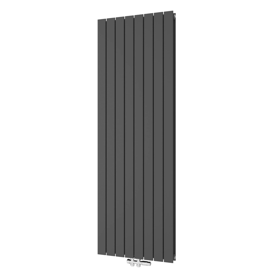 Duschparadies Flachheizkörper Paneelheizkörper für Warmwasserbetrieb, Farbe: Anthrazit, B/H: 60,2 x 180 cm, 2317W, Doppellagig - Bild 2