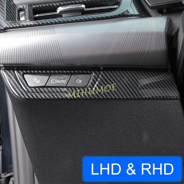 MIHUMOE Kohlefaser Mittelkonsolen Schalterabdeckung für BMW X1 iX1 X2 iX2 2024 2025 2026 Schwarz - Bild 1