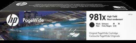 HP 981X Original Tintenpatrone Schwarz für PageWide Enterprise Color 556dn und 556xh (L0R12A) - Bild 1