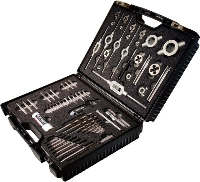 Exact Gewindeschneidwerkzeug-Set HSS 61-teilig in Silber aus Stahl - Bild 1