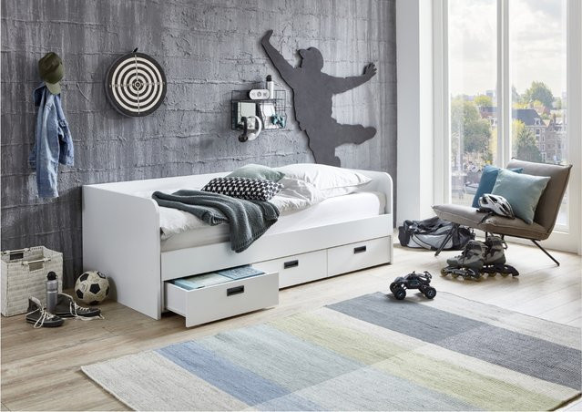 Relita Funktionsbett Bianca ausziehbar, Farbe Weiß, B/T/H: 90 x 200 cm auf 180 x 200 cm - Bild 1