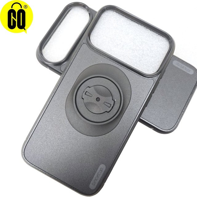 Stoßfeste iPhone Hülle mit Adapter für Garmin Fahrrad-Halterung in Schwarz für iPhone XR/11/12/13/14/15/16/17 Pro Max - Bild 1