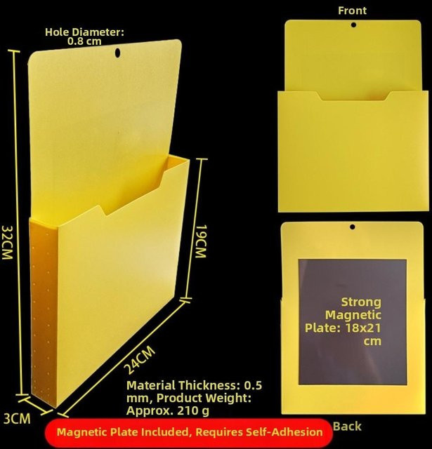Magnetischer Aktenordner aus PP-Kunststoff von fengcheng in Gelb für A4 Dokumente - Bild 1