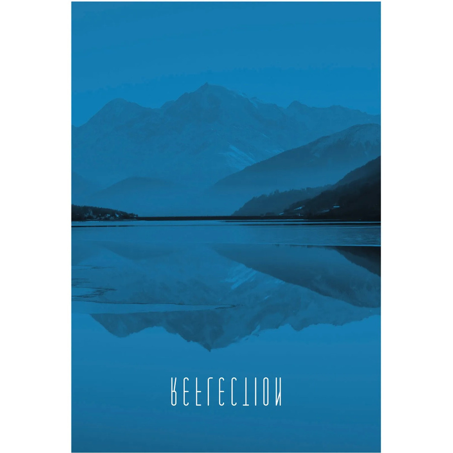 Komar Wandbild Word Lake Blue in Blau, Fotopapier, Breite: 50 cm, Höhe: 70 cm - Bild 1