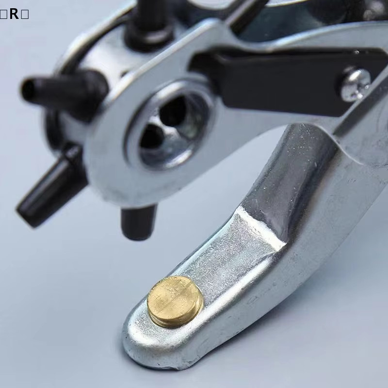 バR Multifunktions-Lochzange für runde und ovale Löcher, ideal für Lederhandwerk und Gürtel, aus Metall - Bild 2