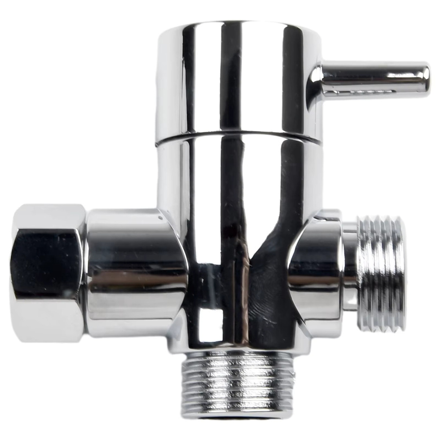 3-Wege-Duschkopf-Umstellventil mit Drei-Funktionen-Schalteradapter für G1/2 Anschluss, Badezimmerzubehör in Silber und Multicolor - Bild 4