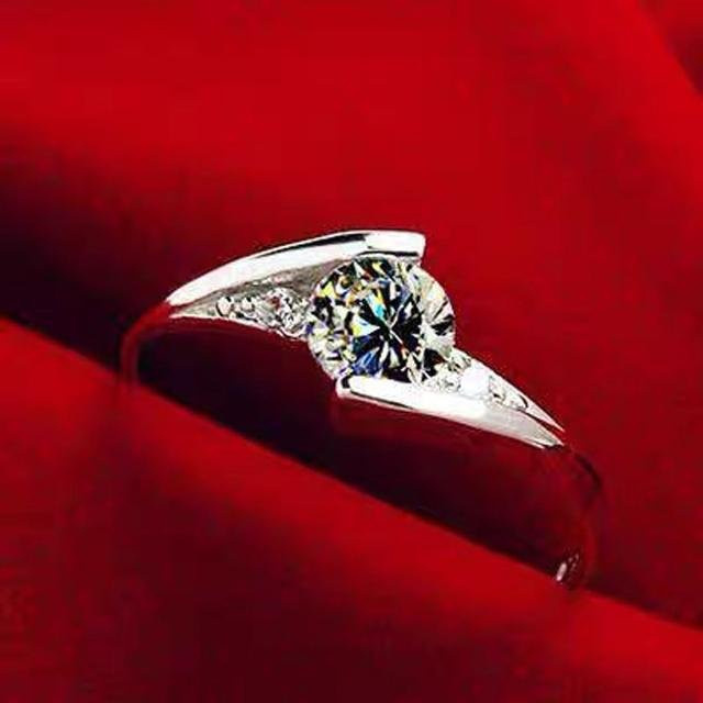 Ring 925 Silber, Weiß, Zirkonia, Diamant, Damen - Bild 1