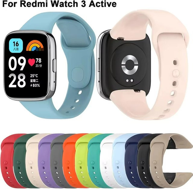 Xiaomi Uhrenarmband Silikon, Schwarz, Unisex, Redmi Watch 3 Lite Active - Bild 1