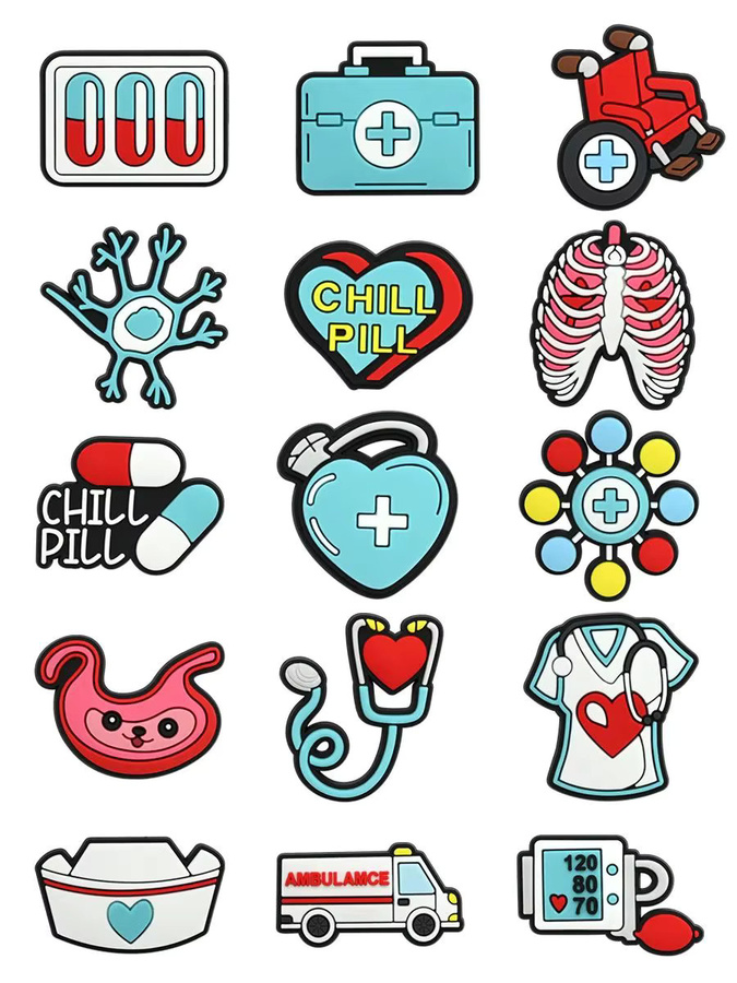 Lanxi League Schuh-Charms, Medizinische Pflegeserie, PVC, Kinder - Bild 3