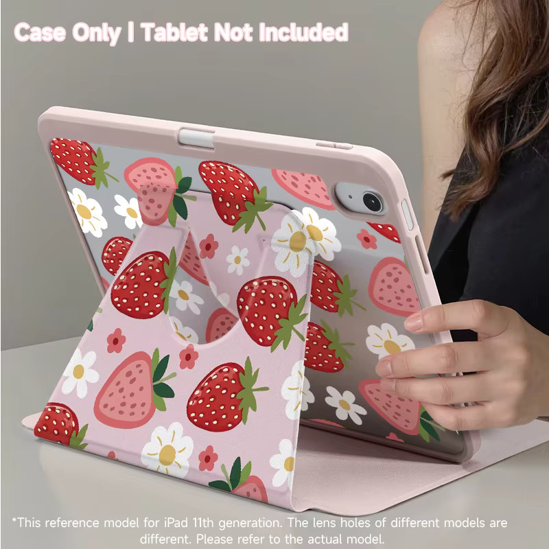 OLAIKE Drehbare Schutzhülle mit 720 Grad Rotation für iPad 7/8/9, iPad Air 4/5/11, iPad Pro 11, iPad 10/11 und iPad mini 6/7 aus Acryl in Pink und Multicolour - Bild 4