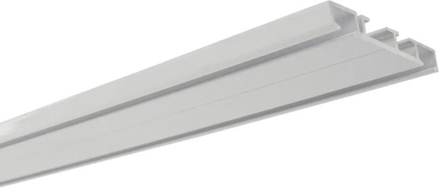 Gardinia Aluminium-Vorhangschiene 2-läufig Weiß, Länge: 200 cm - Bild 1