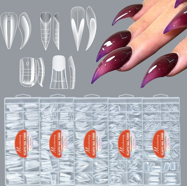 Misscheering Dual-Nagelformen für Schnellbau-Gel, 160 Stück, Matt - Bild 1